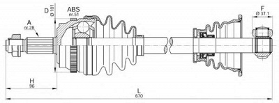 OPEN PARTS drs618000 -  Приводной вал